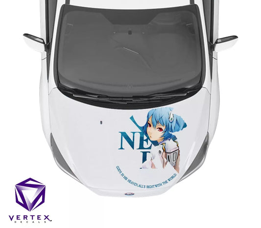 Rei Neon Genesis Evangelion Anime Hood Wrap 65" X 50"