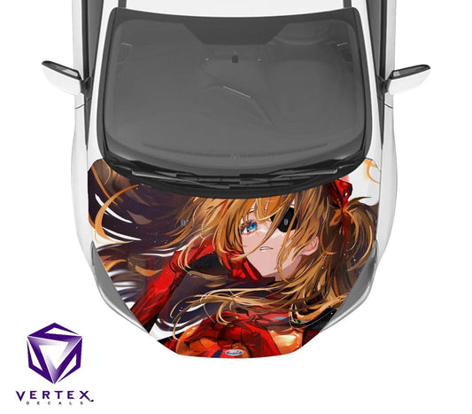 Asuka Neon Genesis Evangelion Anime Hood Wrap 65" X 50"