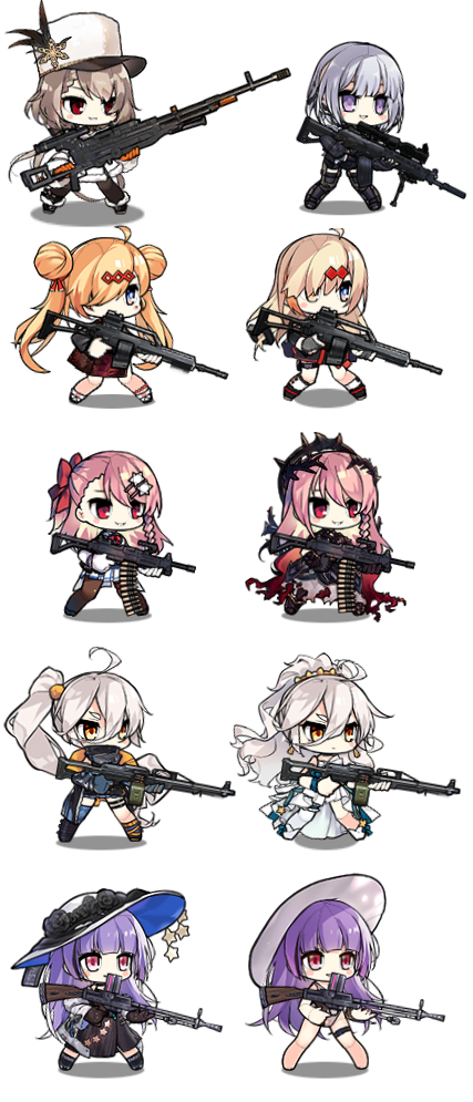 Girls Frontline MG 5-Star Sticker Sheet