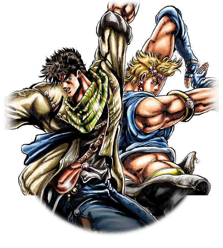 Joseph Joestar and Caesar A. Zeppeli (Positive and Negative Hamon)