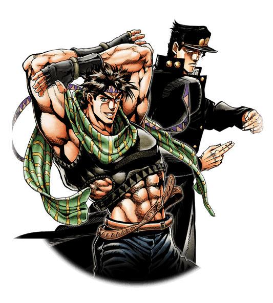 Joseph Joestar and Jotaro Kujo