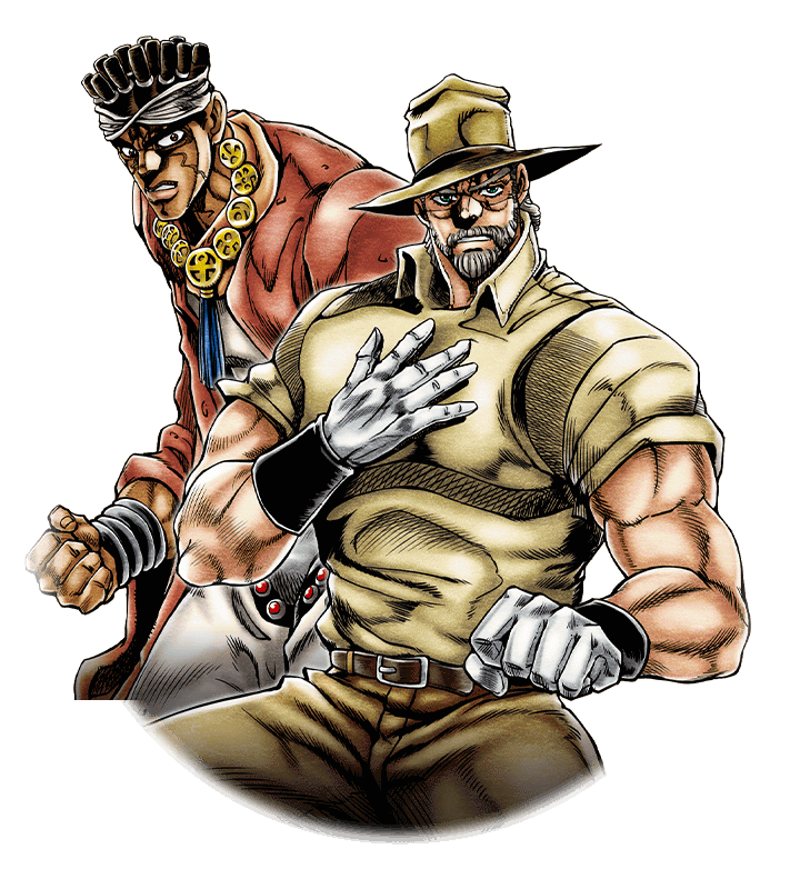 Joseph Joestar and Muhammad Avdol (Polar Star)