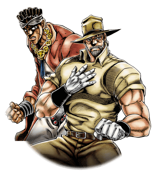 Joseph Joestar and Muhammad Avdol (Polar Star)