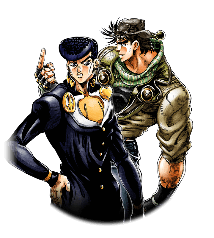 Josuke Higashikata and Joseph Joestar