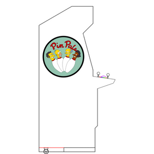 {Brand New 4 Pieces ~ Artwork} Simpson's Bowling Konami Arcade